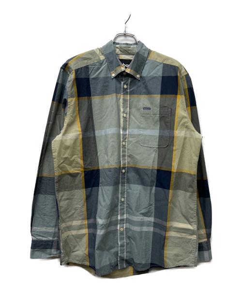 Barbour（バブアー）Barbour (バブアー) Harris タータンチェック シャツ グレー×イエロー サイズ:Ｌの古着・服飾アイテム