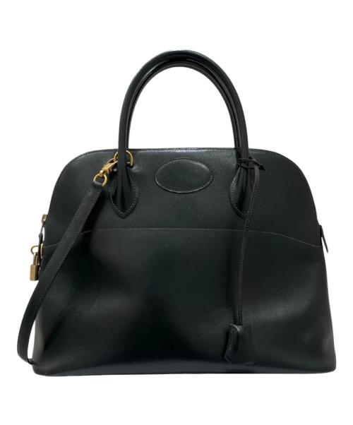 HERMES（エルメス）HERMES (エルメス) Bolide 35/ボリード 35/ボックスカーフ/ブラック/ゴールド金具/○W刻印:1993年製 ブラック サイズ:35の古着・服飾アイテム