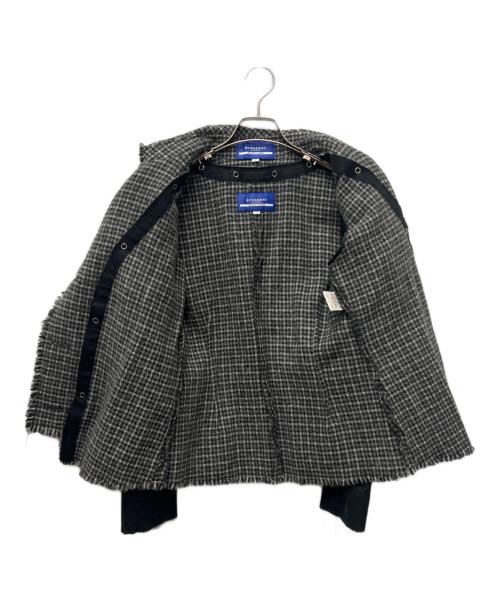 BURBERRY BLUE LABEL（バーバリー ブルー レーベル）BURBERRY BLUE LABEL (バーバリー ブルー レーベル) ショートトレンチ ブラック サイズ:３８の古着・服飾アイテム