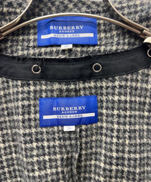 BURBERRY BLUE LABEL（バーバリー ブルー レーベル）BURBERRY BLUE LABEL (バーバリー ブルー レーベル) ショートトレンチ ブラック サイズ:３８の古着・服飾アイテム