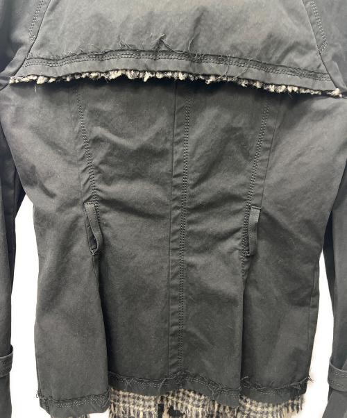 BURBERRY BLUE LABEL（バーバリー ブルー レーベル）BURBERRY BLUE LABEL (バーバリー ブルー レーベル) ショートトレンチ ブラック サイズ:３８の古着・服飾アイテム