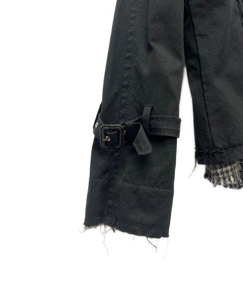 BURBERRY BLUE LABEL（バーバリー ブルー レーベル）BURBERRY BLUE LABEL (バーバリー ブルー レーベル) ショートトレンチ ブラック サイズ:３８の古着・服飾アイテム