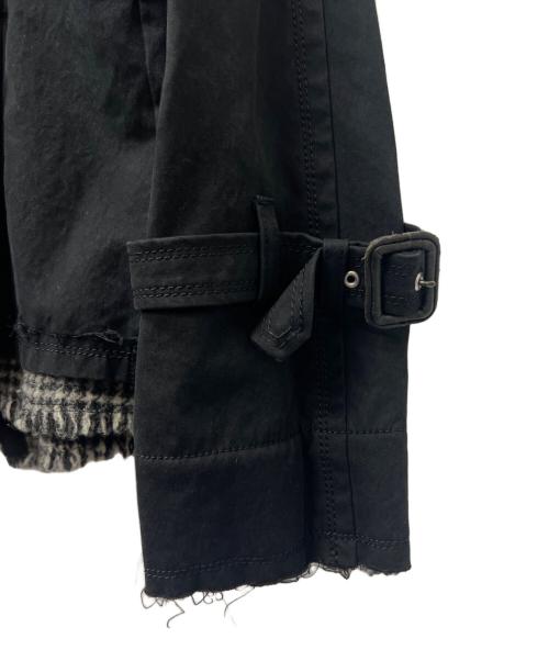 BURBERRY BLUE LABEL（バーバリー ブルー レーベル）BURBERRY BLUE LABEL (バーバリー ブルー レーベル) ショートトレンチ ブラック サイズ:３８の古着・服飾アイテム