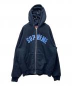 SUPREMEシュプリーム）の古着「Arc Thermal Lined zip up Hooded Sweatshirt」｜ネイビー