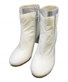 MM6 Maison Margiela（エムエムシックスメゾンマルジェラ）の古着「ブーツ」｜ホワイト×シルバー