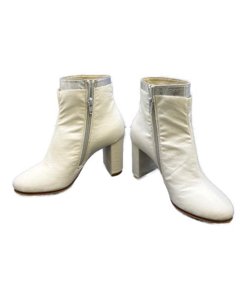 MM6 Maison Margiela（エムエムシックスメゾンマルジェラ）MM6 Maison Margiela (エムエムシックスメゾンマルジェラ) ブーツ ホワイト×シルバー サイズ:36の古着・服飾アイテム