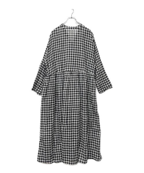 SOIL（ソイル）SOIL (ソイル) チェックワンピース ブラック×ホワイト サイズ:２の古着・服飾アイテム