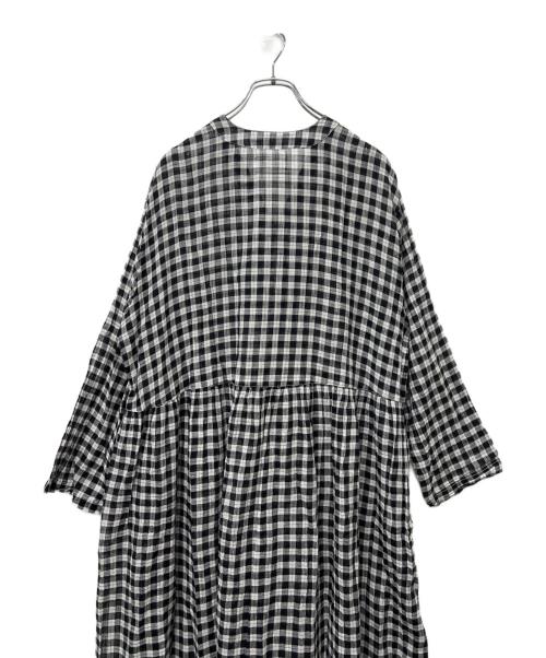 SOIL（ソイル）SOIL (ソイル) チェックワンピース ブラック×ホワイト サイズ:２の古着・服飾アイテム