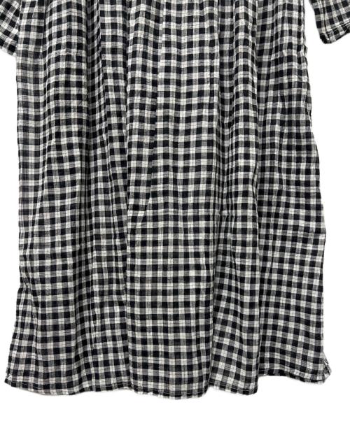 SOIL（ソイル）SOIL (ソイル) チェックワンピース ブラック×ホワイト サイズ:２の古着・服飾アイテム