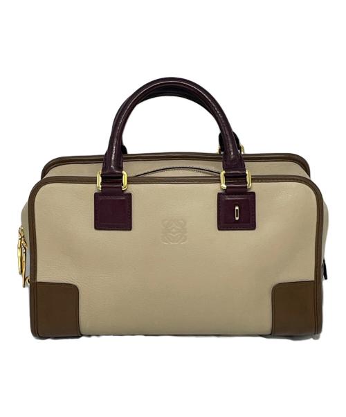 LOEWE（ロエベ）LOEWE (ロエベ) ハンドバッグ ベージュ×ブラウンの古着・服飾アイテム