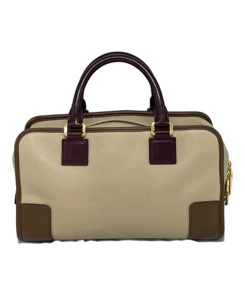 LOEWE（ロエベ）LOEWE (ロエベ) ハンドバッグ ベージュ×ブラウンの古着・服飾アイテム