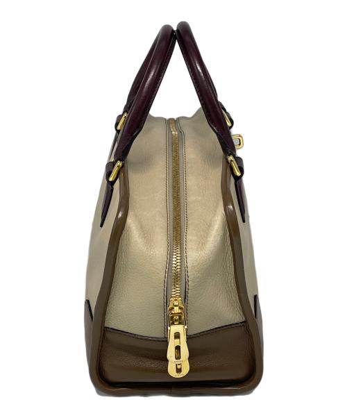 LOEWE（ロエベ）LOEWE (ロエベ) ハンドバッグ ベージュ×ブラウンの古着・服飾アイテム