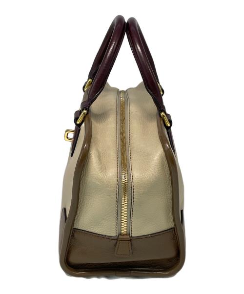 LOEWE（ロエベ）LOEWE (ロエベ) ハンドバッグ ベージュ×ブラウンの古着・服飾アイテム