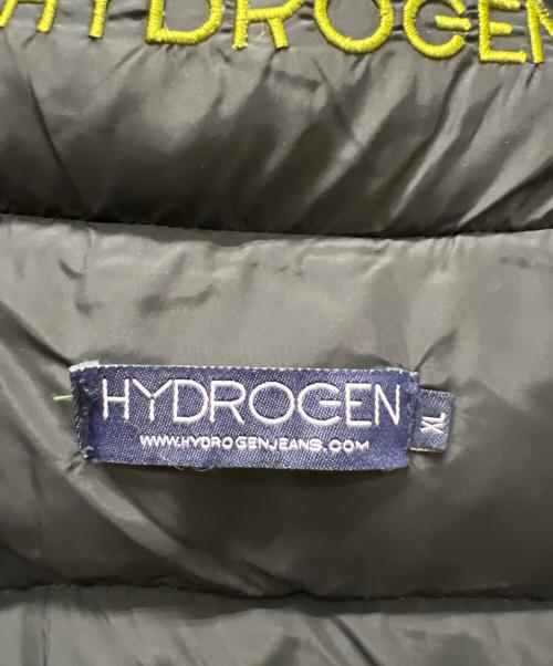 HYDROGEN（ハイドロゲン）HYDROGEN (ハイドロゲン) ダウンベスト グリーン×ブラック サイズ:ＸＬの古着・服飾アイテム