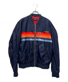 DIESEL（ディーゼル）の古着「ボンバージャケット」｜ネイビー×レッド