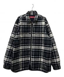 SUPREME（シュプリーム）の古着「Quilted Flannel Zip Up Shirt」｜ブラック×ホワイト