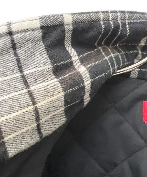 SUPREME（シュプリーム）SUPREME (シュプリーム) Quilted Flannel Zip Up Shirt ブラック×ホワイト サイズ:ＸＬの古着・服飾アイテム
