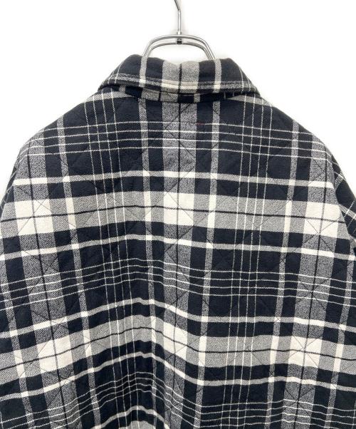 SUPREME（シュプリーム）SUPREME (シュプリーム) Quilted Flannel Zip Up Shirt ブラック×ホワイト サイズ:ＸＬの古着・服飾アイテム