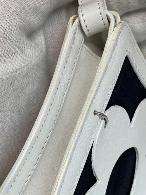 CELINE（セリーヌ）CELINE (セリーヌ) ショルダーバッグ ホワイト×ブラックの古着・服飾アイテム