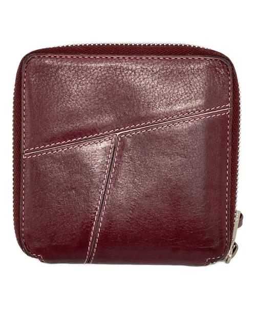 LOEWE（ロエベ）LOEWE (ロエベ) 2つ折り財布 ピンク×ボルドーの古着・服飾アイテム