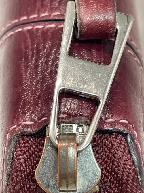 LOEWE（ロエベ）LOEWE (ロエベ) 2つ折り財布 ピンク×ボルドーの古着・服飾アイテム