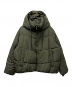 ZARAザラ）の古着「ショート丈中綿ジャケット」｜カーキ