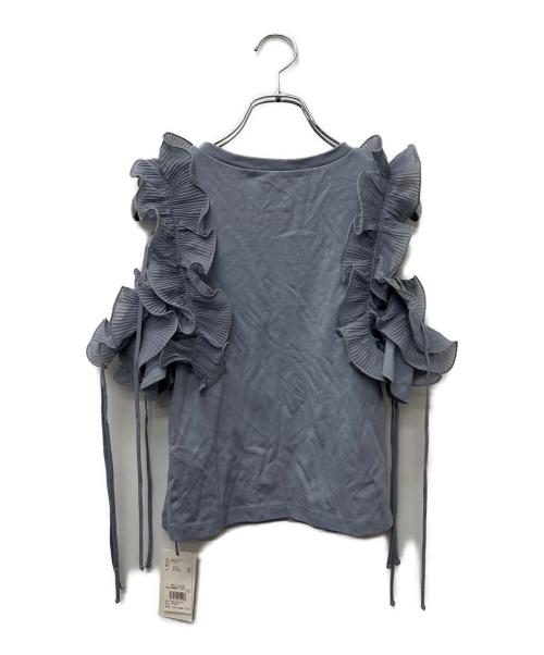 Snidel（スナイデル）Snidel (スナイデル) フリルスリーブカットプルオーバー ブルー サイズ:FREEの古着・服飾アイテム