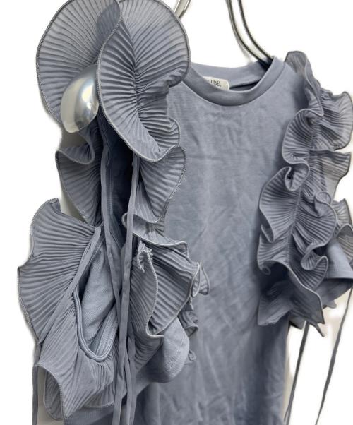 Snidel（スナイデル）Snidel (スナイデル) フリルスリーブカットプルオーバー ブルー サイズ:FREEの古着・服飾アイテム