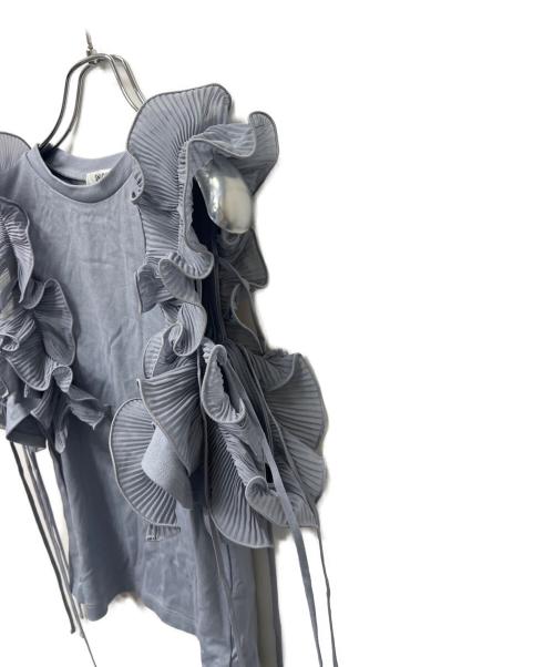 Snidel（スナイデル）Snidel (スナイデル) フリルスリーブカットプルオーバー ブルー サイズ:FREEの古着・服飾アイテム