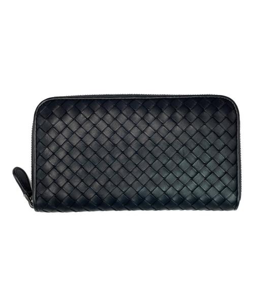 BOTTEGA VENETA（ボッテガベネタ）BOTTEGA VENETA (ボッテガベネタ) ラウンドファスナー財布 ブラックの古着・服飾アイテム