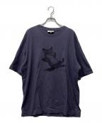 maison kitsuneメゾンキツネ）の古着「Chillax Print Oversize Tシャツ」｜グレー