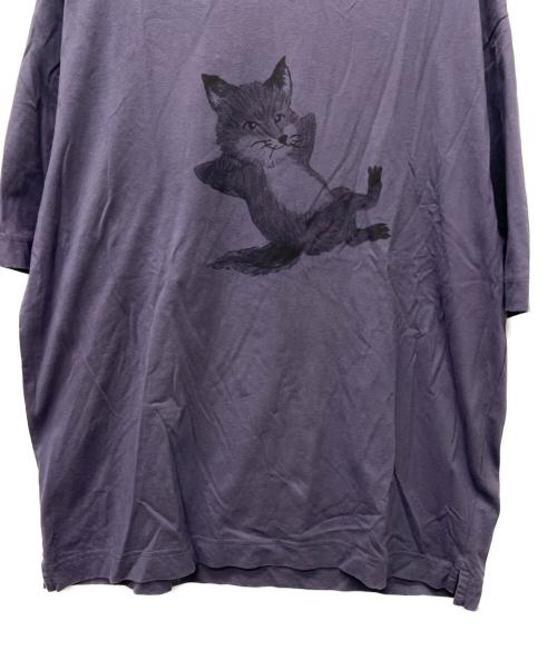 maison kitsune（メゾンキツネ）maison kitsune (メゾンキツネ) Chillax Print Oversize Tシャツ グレー サイズ:Ｓの古着・服飾アイテム