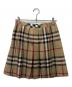 BURBERRY LONDON (バーバリーロンドン) ノバチェックプリーツスカート ベージュ×ブラック サイズ:160：5000円