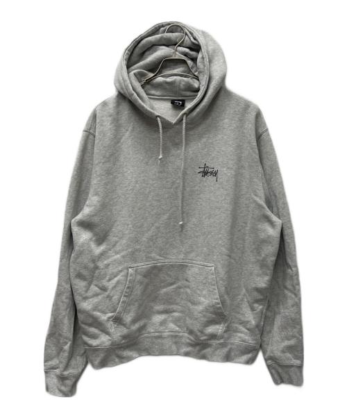 stussy（ステューシー）stussy (ステューシー) プルオーバーパーカー グレー サイズ:ＸＬの古着・服飾アイテム