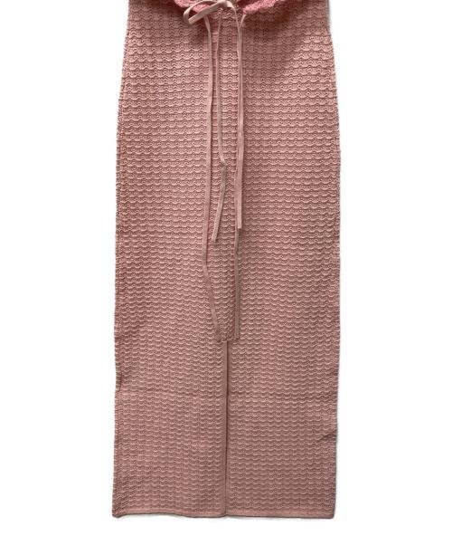 Lily Brown（リリーブラウン）Lily Brown (リリーブラウン) クロシェビスチェドッキングニットワンピース ピンク サイズ:FREEの古着・服飾アイテム