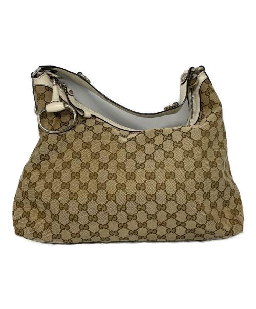 GUCCI（グッチ）GUCCI (グッチ) ショルダーバッグ ベージュ×ホワイトの古着・服飾アイテム