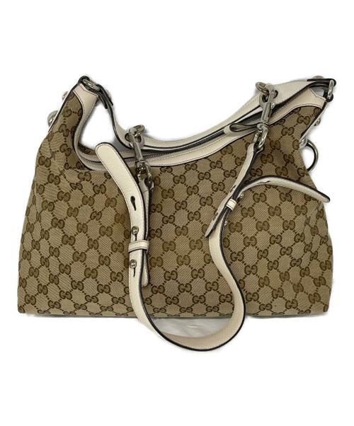 GUCCI（グッチ）GUCCI (グッチ) ショルダーバッグ ベージュ×ホワイトの古着・服飾アイテム