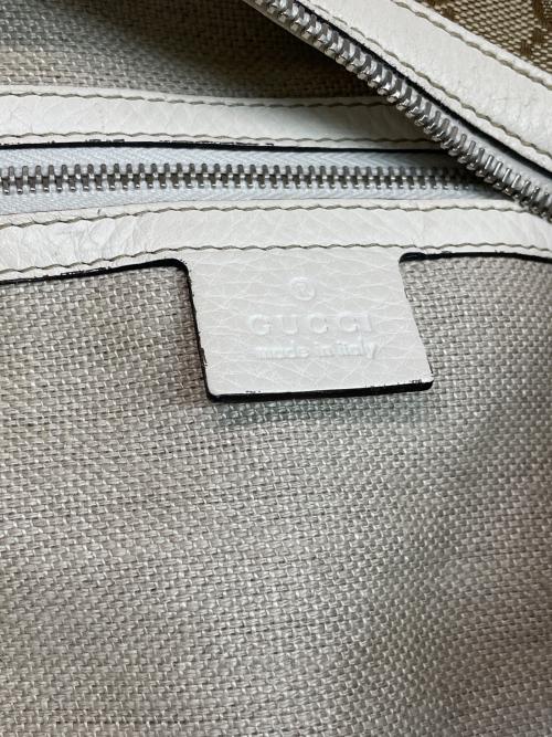 GUCCI（グッチ）GUCCI (グッチ) ショルダーバッグ ベージュ×ホワイトの古着・服飾アイテム