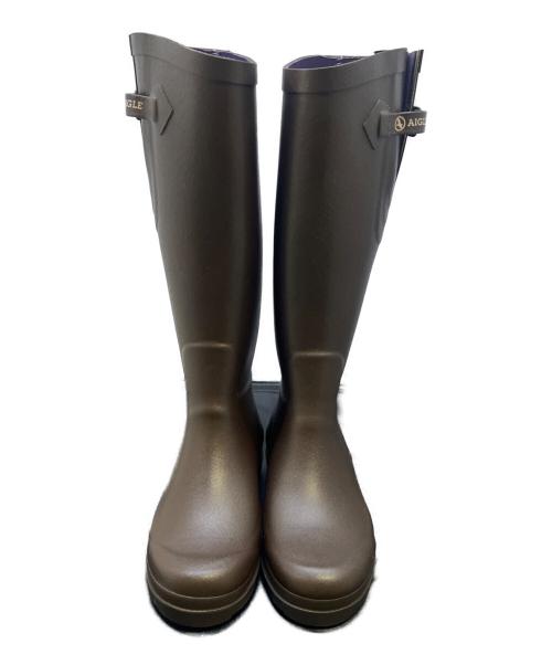 AIGLE（エーグル）AIGLE (エーグル) レインロングブーツ ブラウン サイズ:35の古着・服飾アイテム