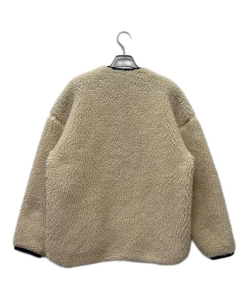 HYKE（ハイク）HYKE (ハイク) ノーカラーボアジャケット ベージュ×ブラック サイズ:１の古着・服飾アイテム
