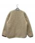 HYKE (ハイク) ノーカラーボアジャケット ベージュ×ブラック サイズ:１：12000円