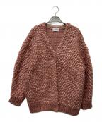CLANEクラネ）の古着「MIX LOOP MOHAIR KNIT CARDIGAN」｜ピンク