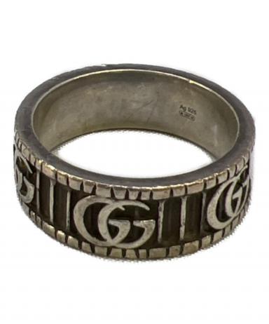中古・古着通販】GUCCI (グッチ) ダブルGワイドリング シルバーカラー