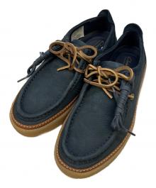 CLARKS（クラークス）の古着「Clarkwood Moc」｜ネイビー×ブラウン