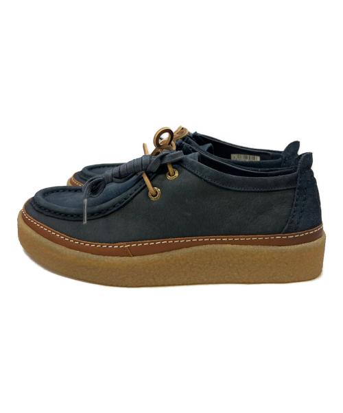 CLARKS（クラークス）CLARKS (クラークス) Clarkwood Moc ネイビー×ブラウン サイズ:7の古着・服飾アイテム
