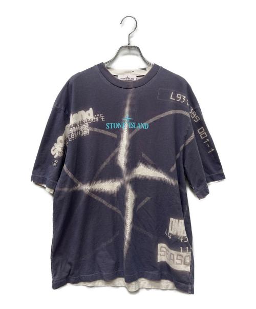 STONE ISLAND（ストーンアイランド）STONE ISLAND (ストーンアイランド) SS Y2K Compass Tee ブルー サイズ:Mの古着・服飾アイテム