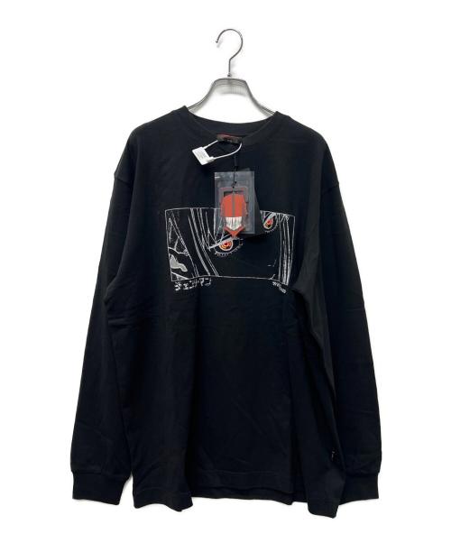 WHOOSIS（フーシス）WHOOSIS (フーシス) チェンソーマンロングスリーブカットソー ブラック サイズ:ＸＬの古着・服飾アイテム
