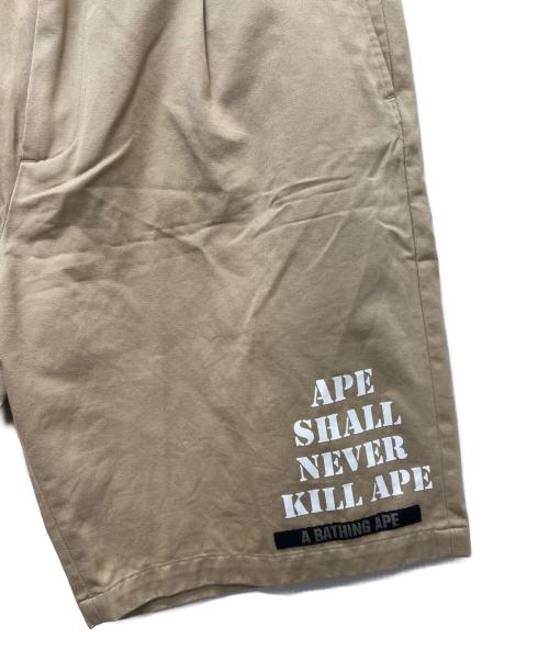 A BATHING APE（アベイシングエイプ）A BATHING APE (アベイシングエイプ) ハーフパンツ ベージュ サイズ:Ｌの古着・服飾アイテム