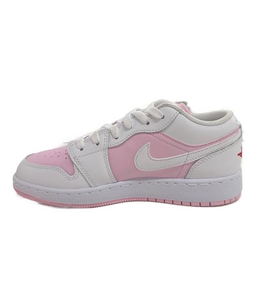 NIKE（ナイキ）NIKE (ナイキ) GS Air Jordan 1 Low ピンク×ホワイト サイズ:23cmの古着・服飾アイテム