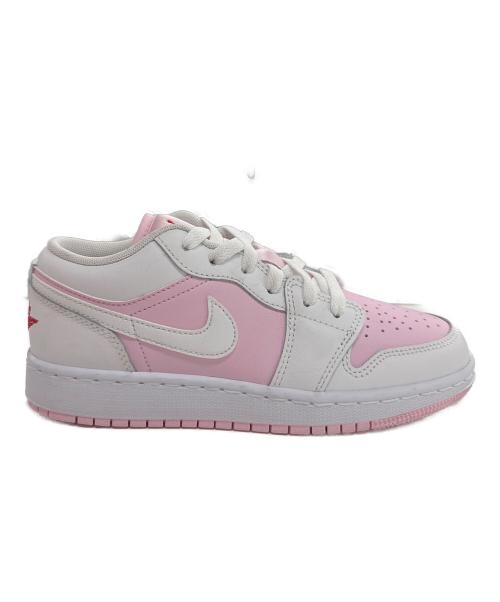 NIKE（ナイキ）NIKE (ナイキ) GS Air Jordan 1 Low ピンク×ホワイト サイズ:23cmの古着・服飾アイテム